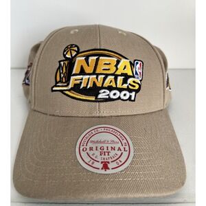 NWT NBA Finals 2001 Mitchell & Ness Men's Low Pro Tan Hat